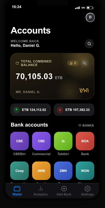 Hisab App Dashboard